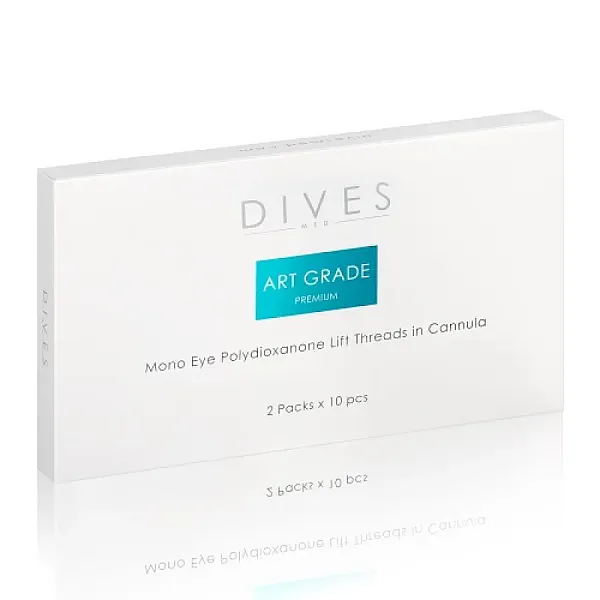 DIVES med  Art Grade PREMIUM - Mono Eye Canulla 29G 38mm (needle) 50mm  2x10pt.